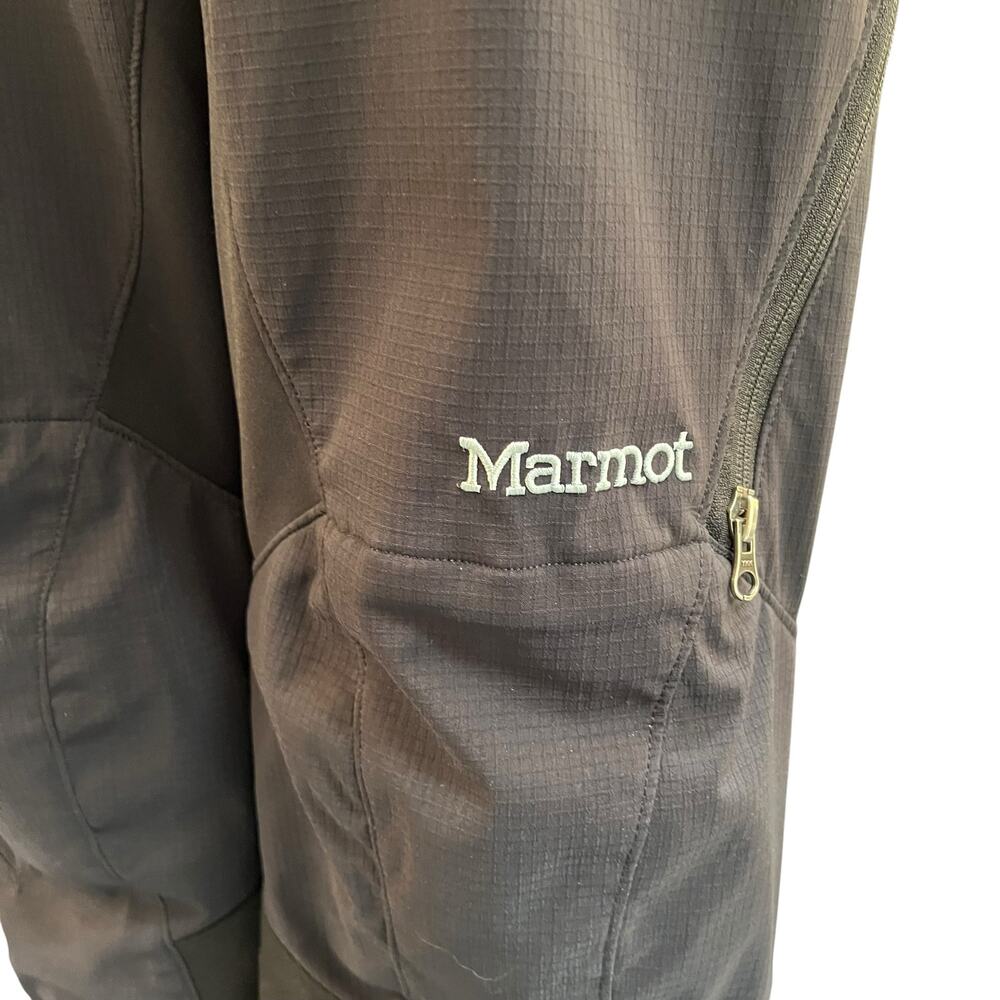 Marmot Women's Small Ski Snowboard Pants Black Padded Knee Windstopper Snow Pant - Picture 4 of 4